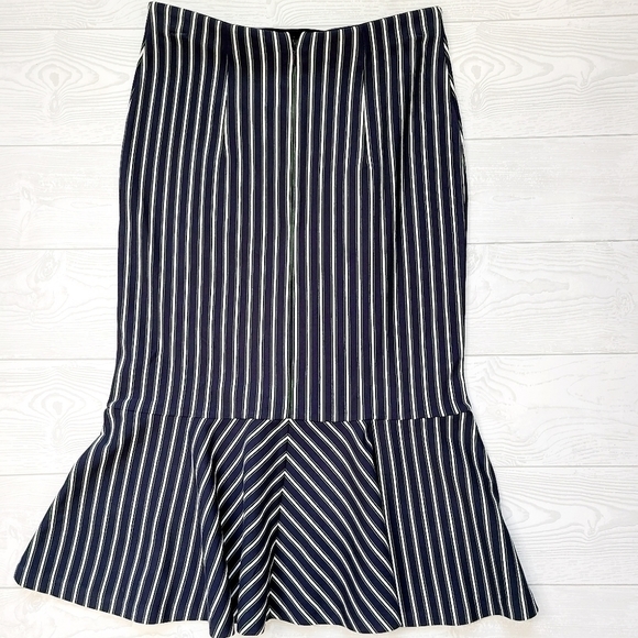 Ann Taylor Striped Ruffle Skirt - Picture 6 of 7